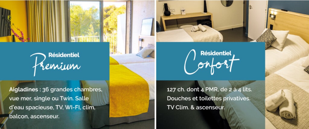 séjours famille ou couple en chambre premium ou confort