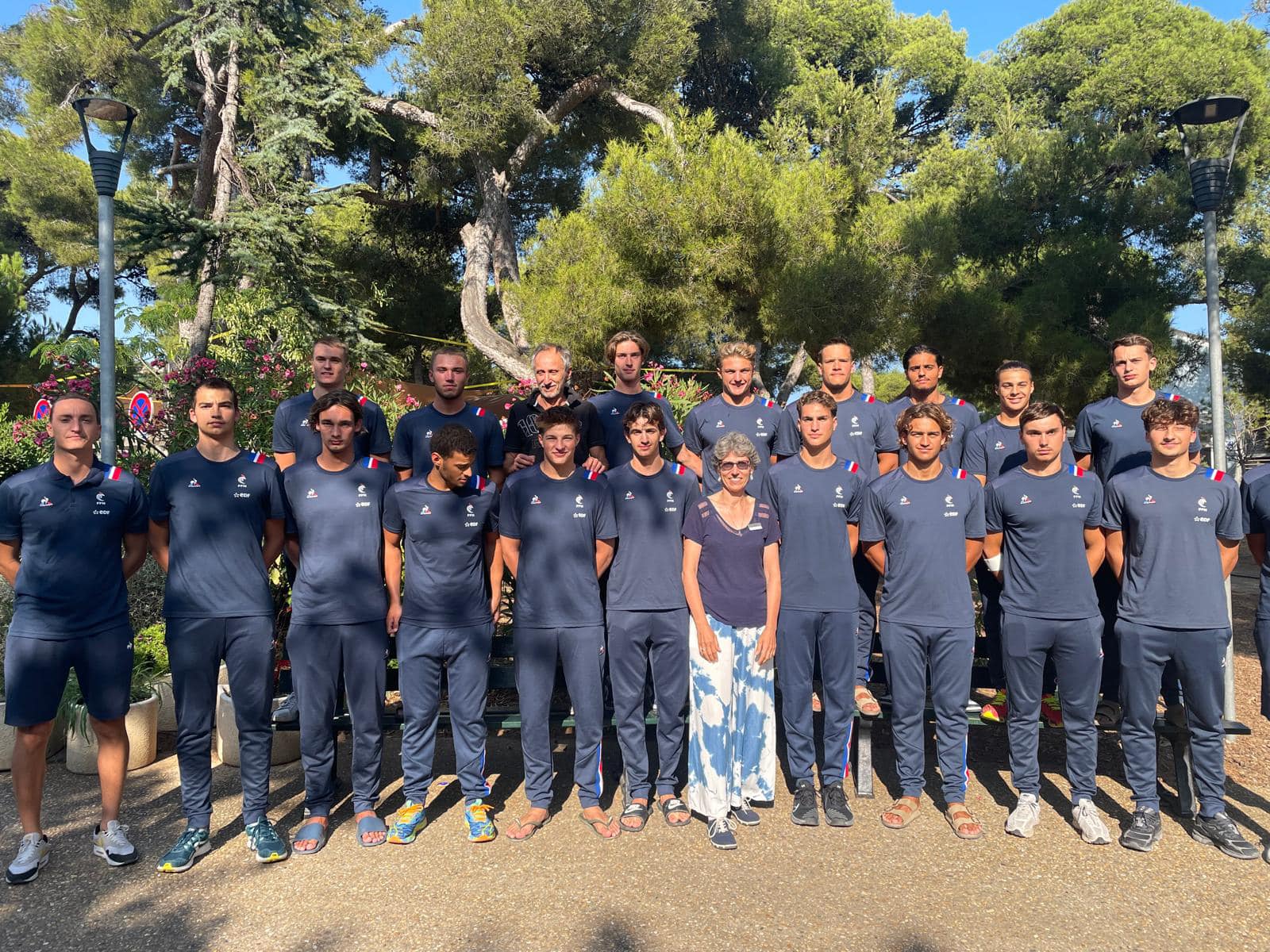 Equipe de France U19 de waterpolo entraînée par M Chipotel Quentin en séjour sportif au Domaine du lazaret SETE