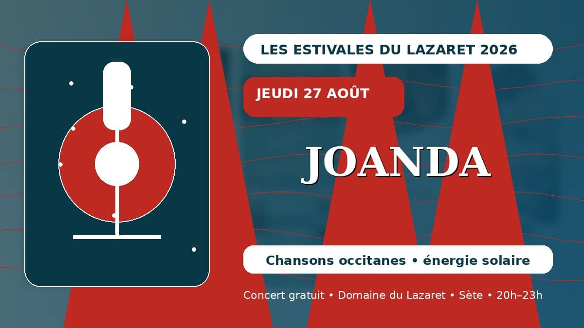 Joanda en concert aux Estivales du Lazaret 2026 à Sète